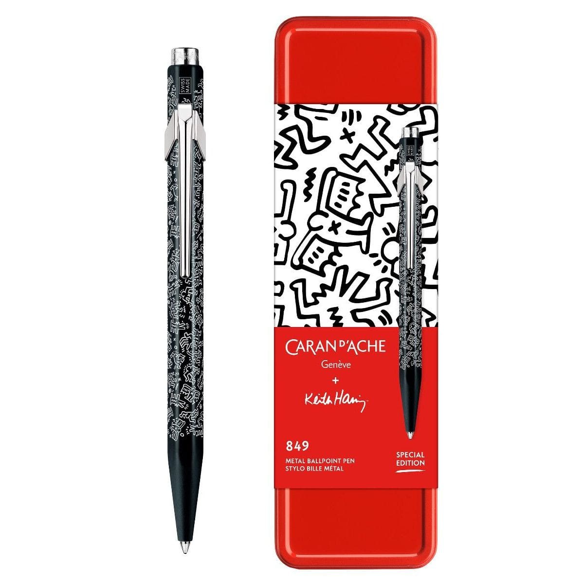 Caneta Esferográfica Caran d'Ache 849 Keith Haring Black